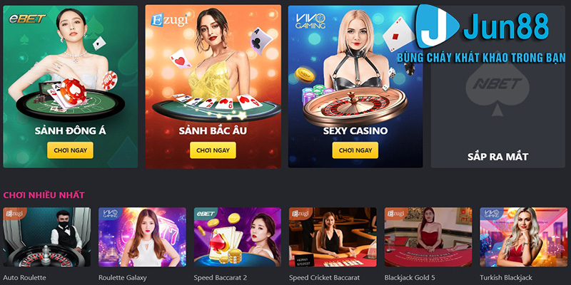 Cảm nhận của người chơi về Casino Jun88