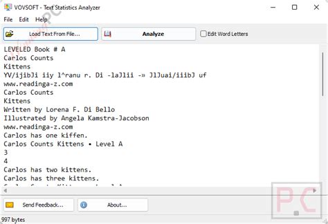 VovSoft Text Statistics Analyzer